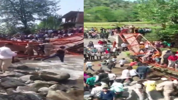 जम्मू कश्मीर के उधमपुर में फुटब्रिज टूटा, 40 घायल हुए